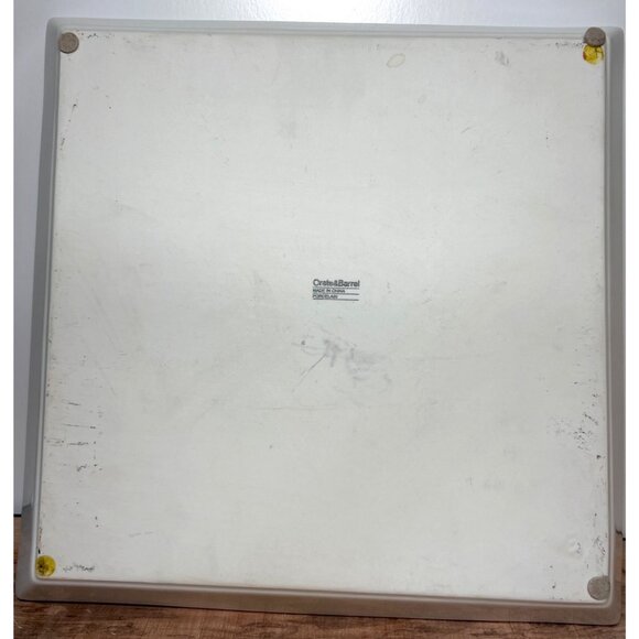 Crate & Barrel Porcelain Holiday Plate With Elf Design 12"x12" Christmas Decor - Picture 4 of 5